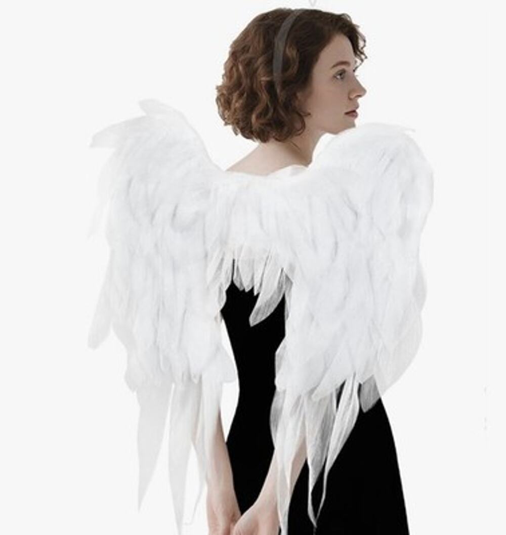 Angel Wings Chiffon Fairy Costume Accessory White Women’s
